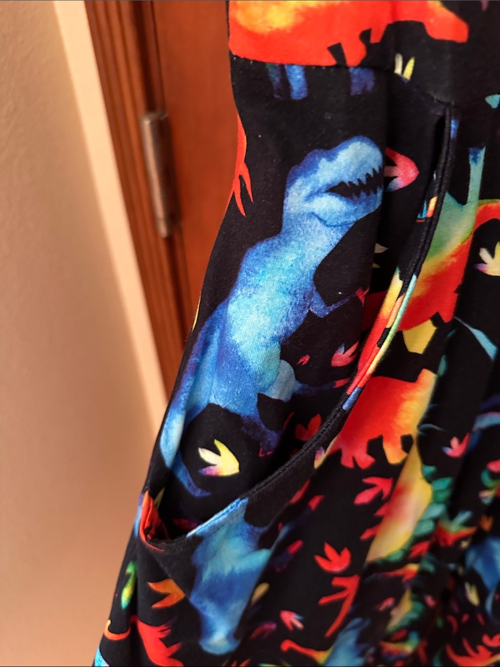 Rainbow Dinosaurs Midi Twirl Dress - Picture 5 of 7